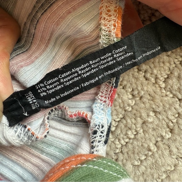 Out From Under Wanda by Urban Outfitters Tie-Front Striped Bodysuit - Picture 5 of 9